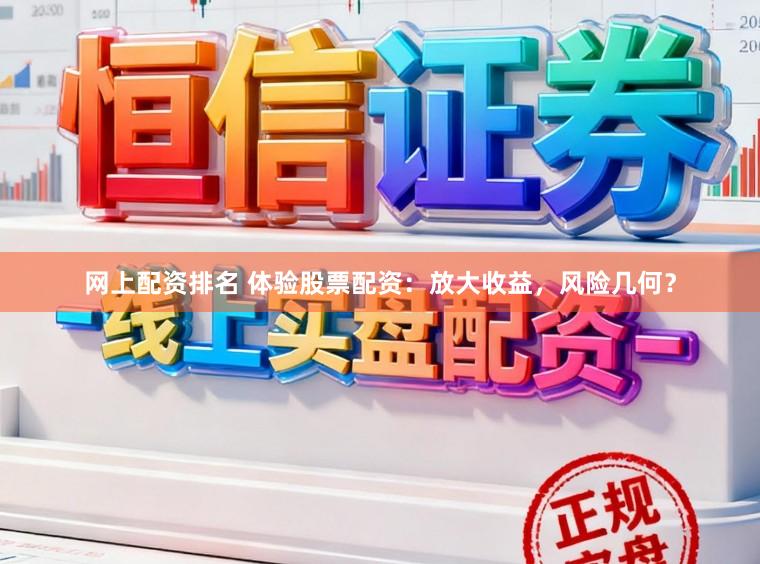 网上配资排名 体验股票配资:放大收益,风险几何?